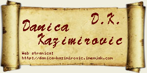 Danica Kazimirović vizit kartica